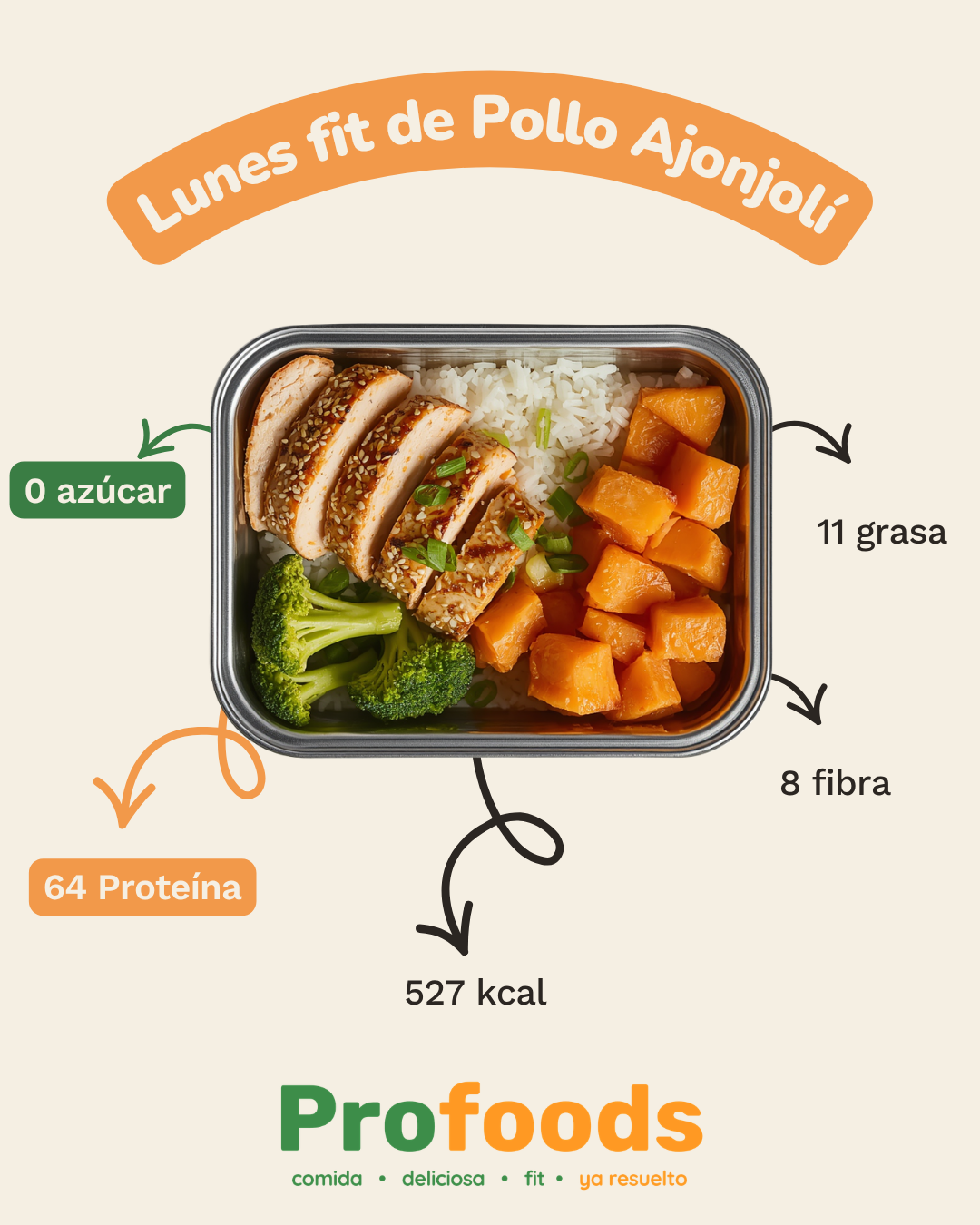 Pollo Katsu Teriyaki versión Fit